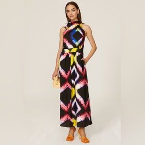 Busayo X RTR - Rainbow Tie Dye Maxi High Neck Dress - Size 0